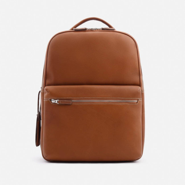 Logan Backpack - Full Grain Vachetta Leather - Tan