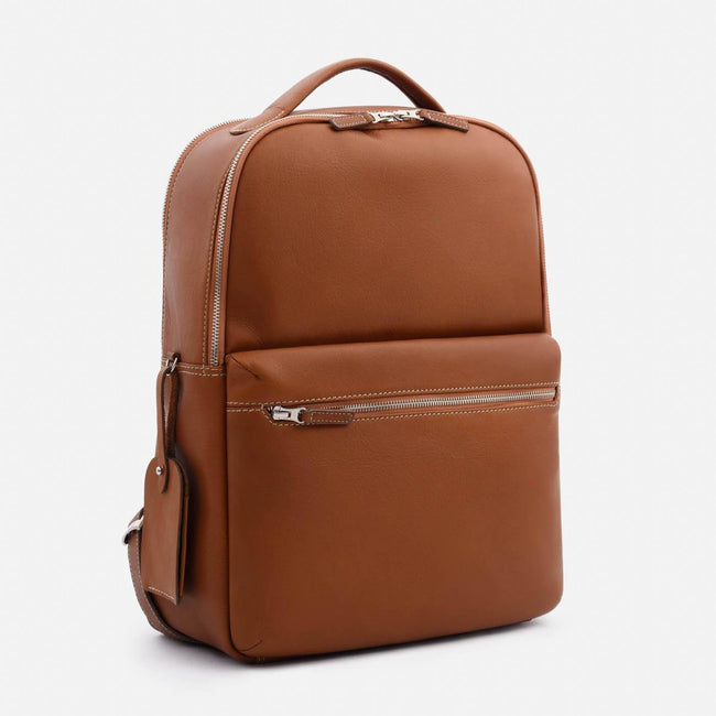 Logan Backpack - Full Grain Vachetta Leather - Tan