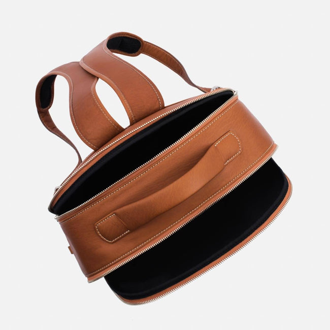 Logan Backpack - Full Grain Vachetta Leather - Tan