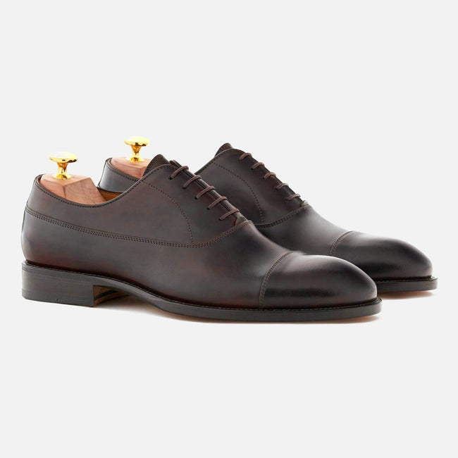 Caine Oxfords - Italian Calfskin - Brown