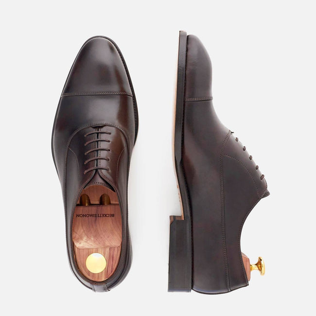 Caine Oxfords - Italian Calfskin - Brown