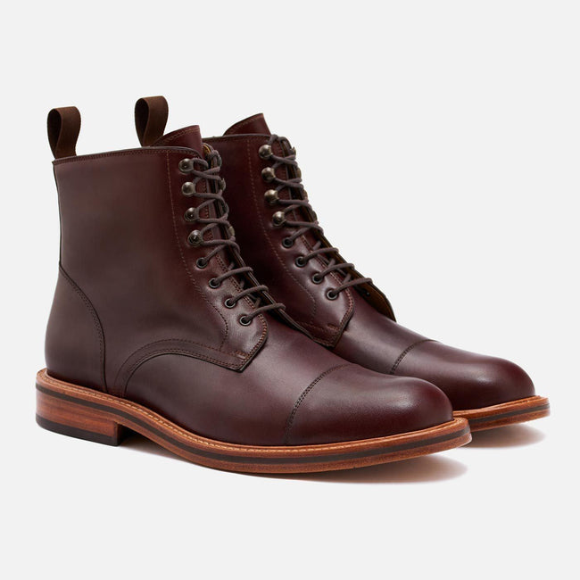 *SECONDS* Dowler Cap-toe Boot - Calfskin Leather - Brown