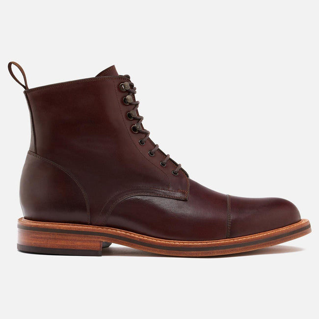 *SECONDS* Dowler Cap-toe Boot - Calfskin Leather - Brown