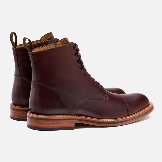 *SECONDS* Dowler Cap-toe Boot - Calfskin Leather - Brown