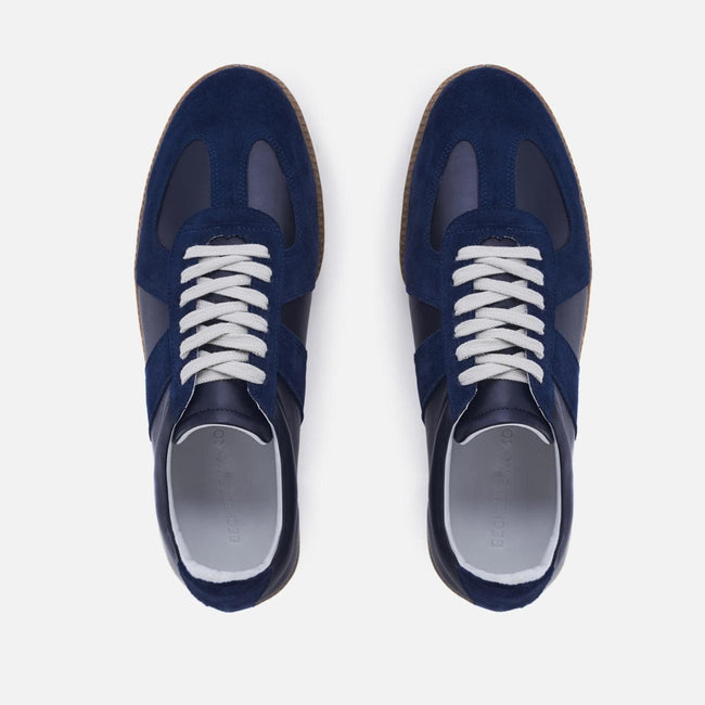 Morgen trainer - Full grain Leather - Navy