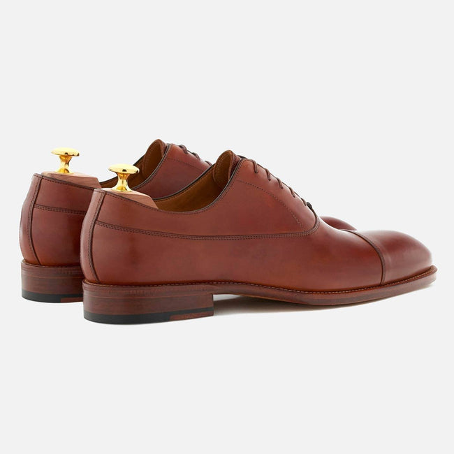 Caine Oxfords - Italian Calfskin - Mid tan