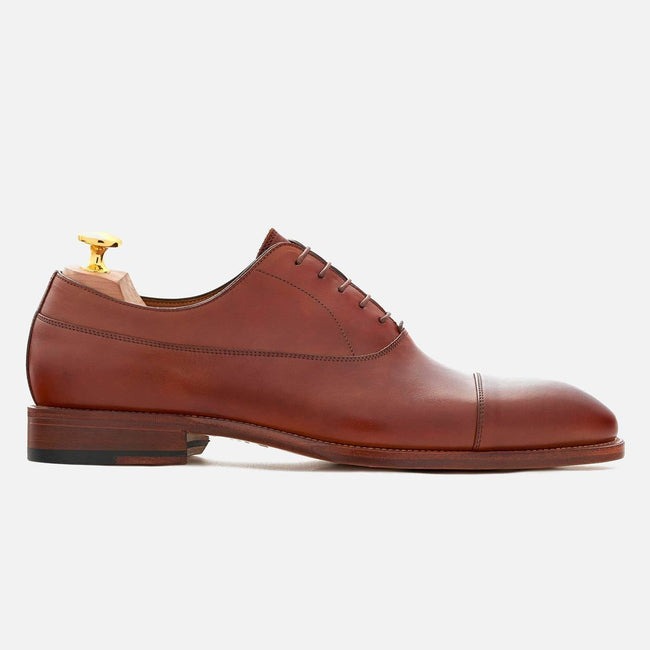 Caine Oxfords - Italian Calfskin - Mid tan