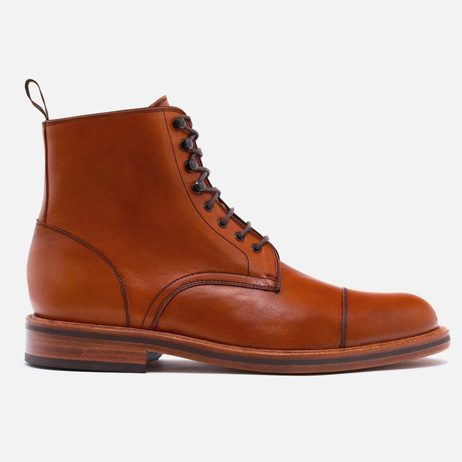 *SECONDS* Dowler Cap-toe Boot - Calfskin Leather - Tan