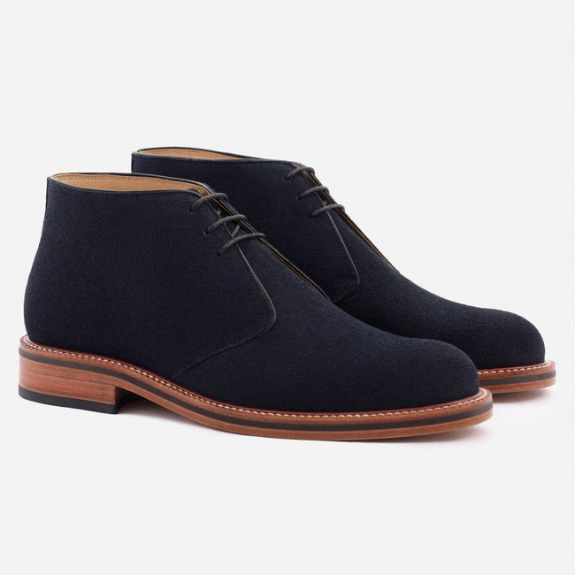 *SECONDS* Laval Chukka Boots - Water Repellent Suede - Navy