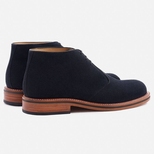 Laval Chukka Boots - Water Resistant Suede - Navy