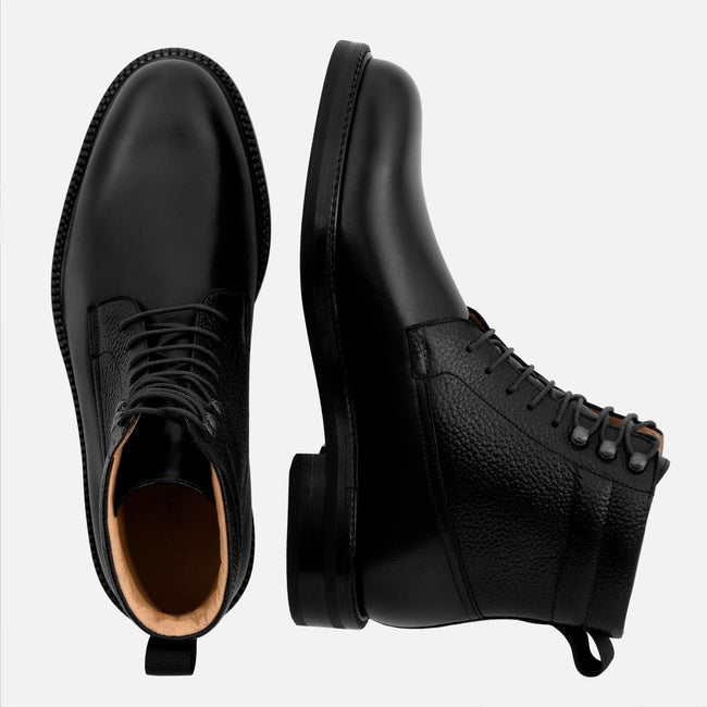 Columbus Boots - Calfskin Leather - Black