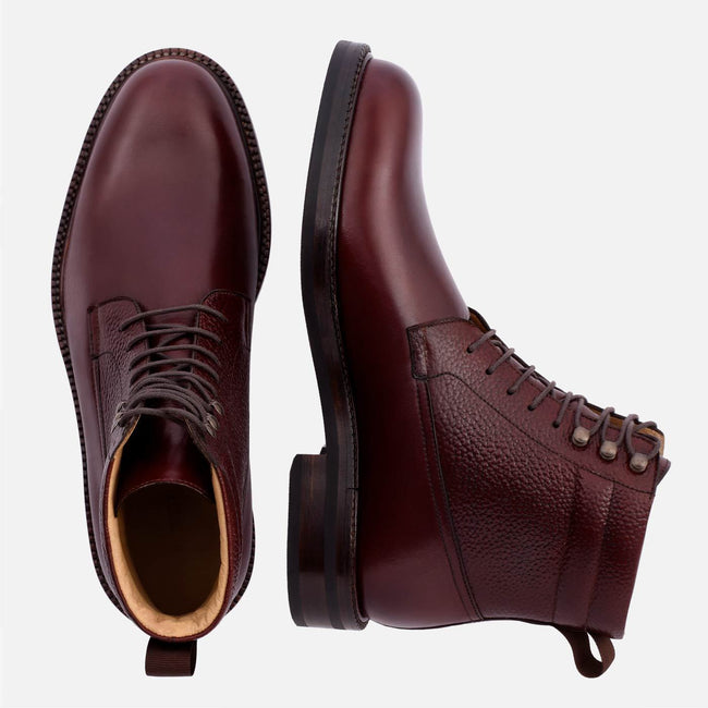 Columbus Boots - Calfskin Leather - Bordeaux