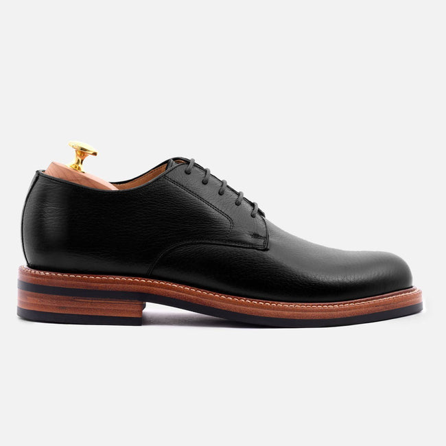 *SECONDS* Dunham Derby - Tumbled Leather - Black