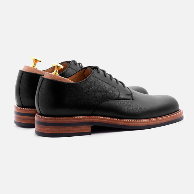 *SECONDS* Dunham Derby - Tumbled Leather - Black