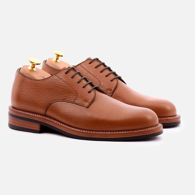Dunham Derby - Tumbled Leather - Tan