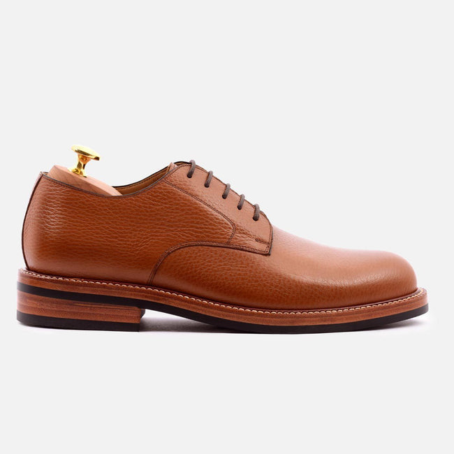 Dunham Derby - Tumbled Leather - Tan