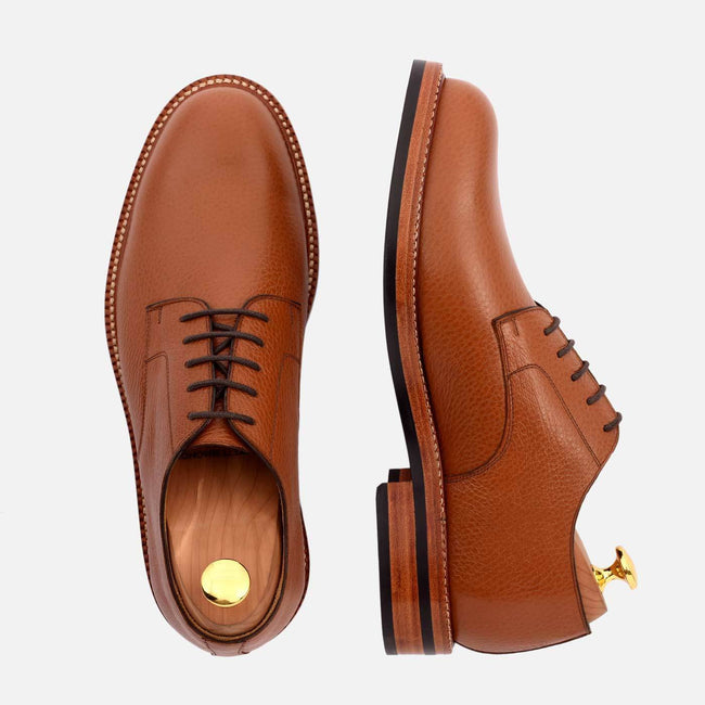 Dunham Derby - Tumbled Leather - Tan