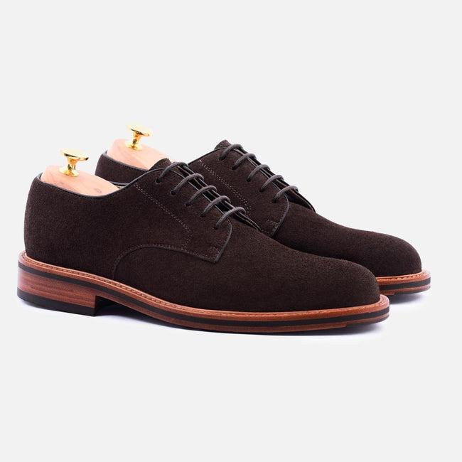 *SECONDS* Dunham Derby - Water repellent Suede - Brown