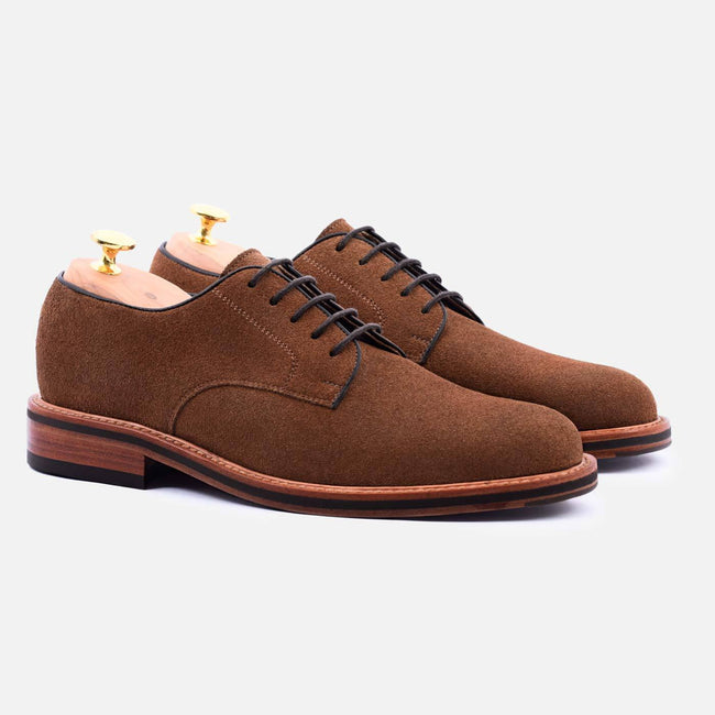 Dunham Derby - Water repellent Suede - Chestnut