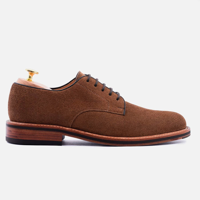 Dunham Derby - Water repellent Suede - Chestnut