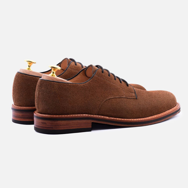 Dunham Derby - Water repellent Suede - Chestnut