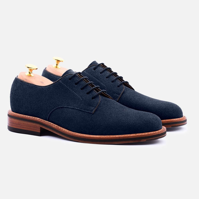 Dunham Derby - Water repellent Suede - Navy