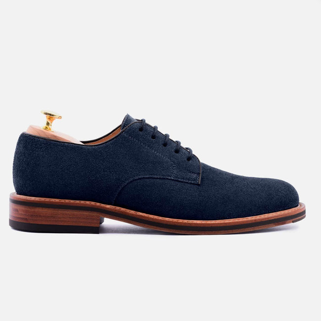 Dunham Derby - Water repellent Suede - Navy