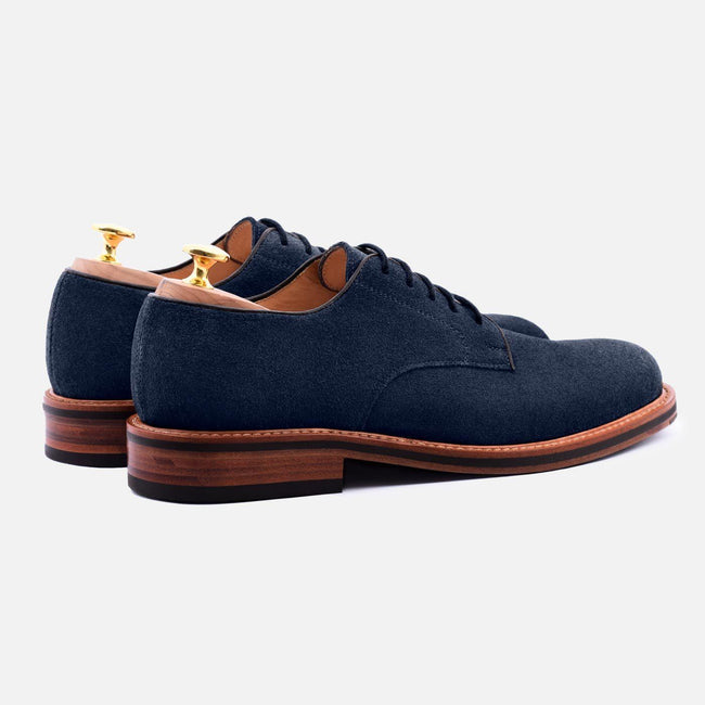Dunham Derby - Water repellent Suede - Navy