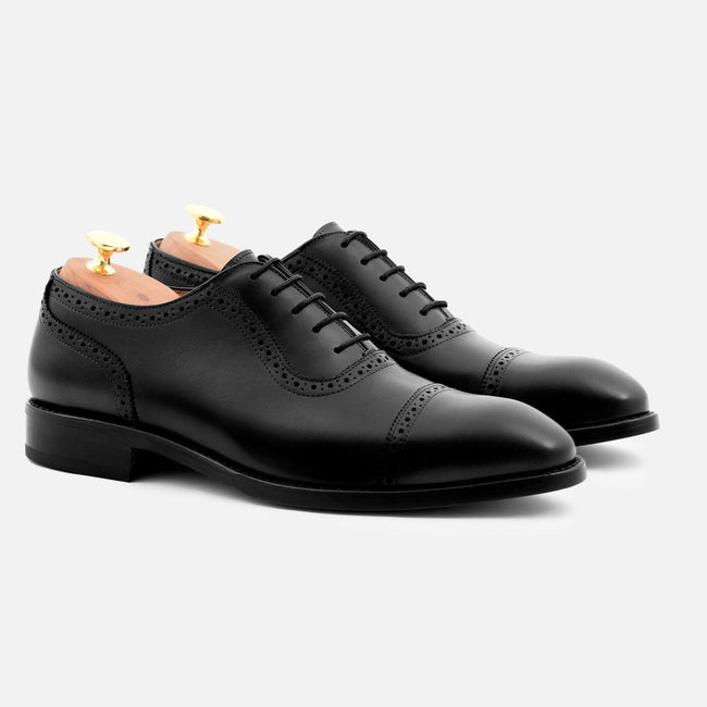 *SECONDS* Durant Oxford Brogues - Calfskin Leather - Black