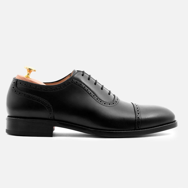 *SECONDS* Durant Oxford Brogues - Calfskin Leather - Black
