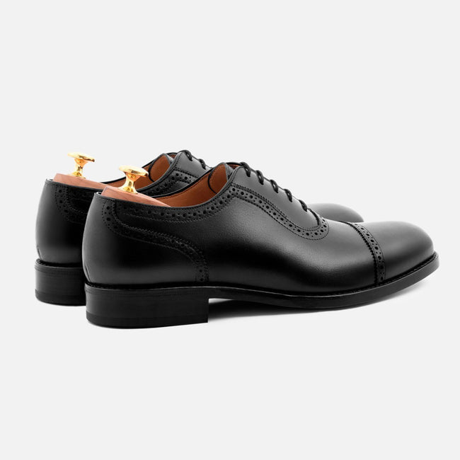 *SECONDS* Durant Oxford Brogues - Calfskin Leather - Black