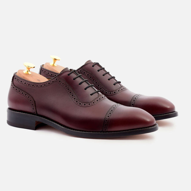 Durant Oxford Brogues - Calfskin Leather - Bordeaux