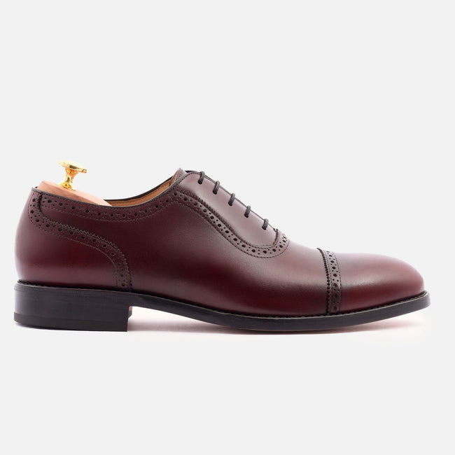 *SECONDS* Durant Oxford Brogues - Calfskin Leather - Bordeaux