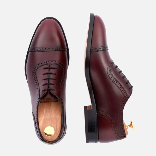 Durant Oxford Brogues - Calfskin Leather - Bordeaux