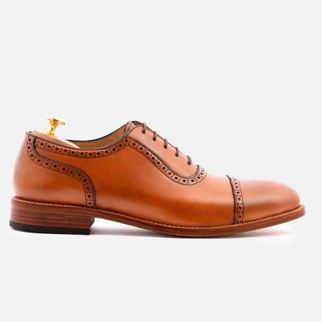 *SECONDS* Durant Oxford Brogues - Calfskin Leather - Tan