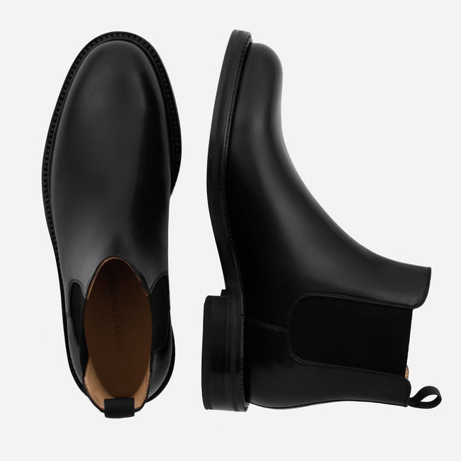 Preston Chelsea Boot - Calfskin Leather - Black