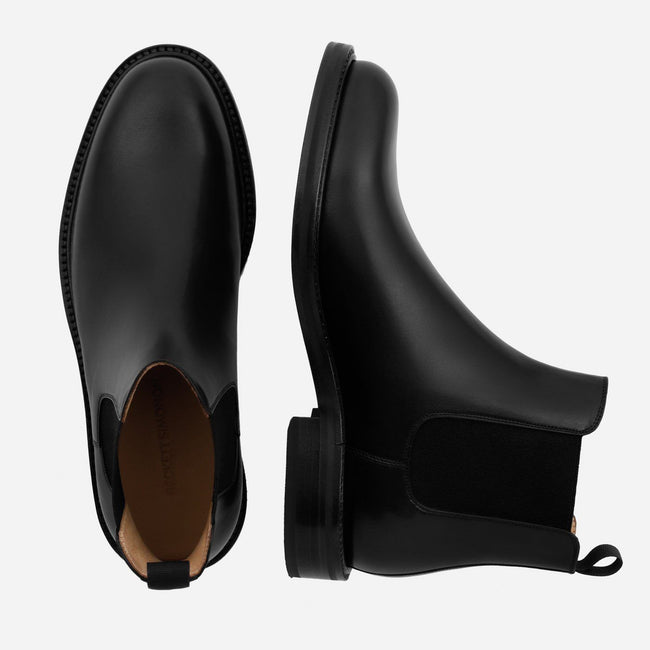 *SECONDS* Preston Chelsea Boot - Calfskin Leather - Black