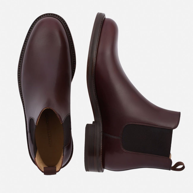 Preston Chelsea Boot - Calfskin Leather - Bordeaux