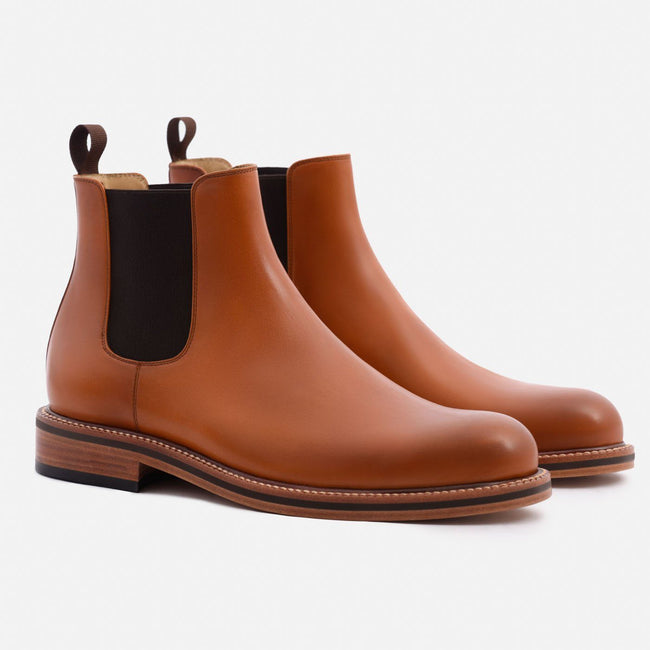 Preston Chelsea Boot - Calfskin Leather - Tan