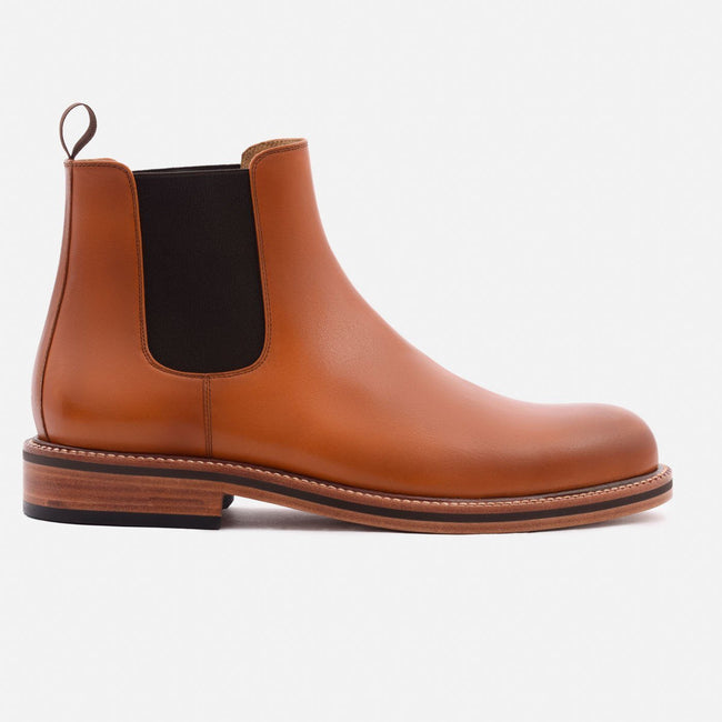 Preston Chelsea Boot - Calfskin Leather - Tan