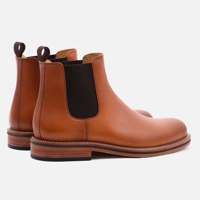 *SECONDS* Preston Chelsea Boot - Calfskin Leather - Tan