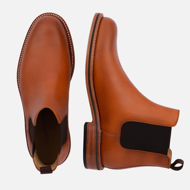 Preston Chelsea Boot - Calfskin Leather - Tan