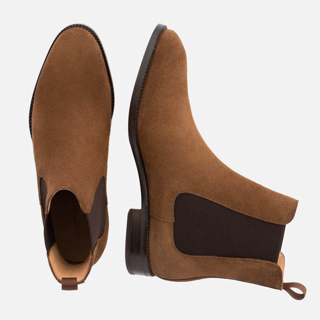 Bolton Chelsea Boot - Water Repellent Suede - Chestnut