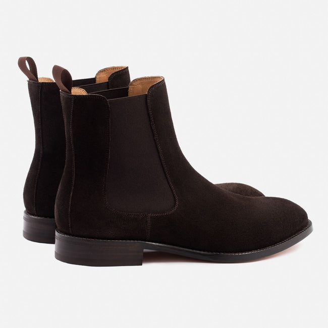 Bolton Chelsea Boot - Water Repellent Suede - Brown