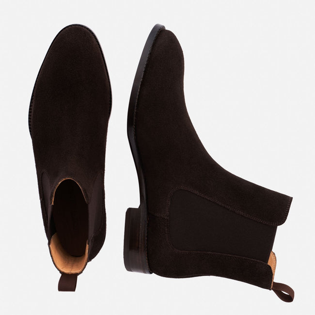 Bolton Chelsea Boot - Water Repellent Suede - Brown