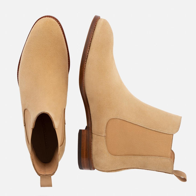 Bolton Chelsea Boot - Water Repellent Suede - Sand