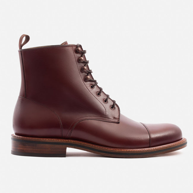 Dowler Cap-toe Boot - Calfskin Leather - Bordeaux