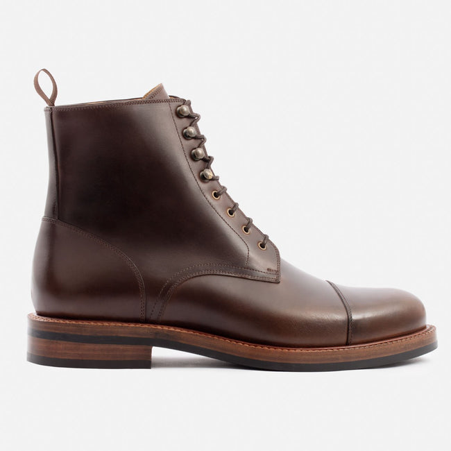 Dowler Cap-toe Boot - Pull-Up Leather - Brown