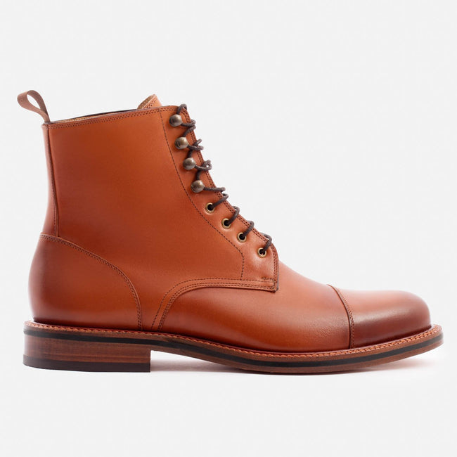 Dowler Cap-toe Boot - Calfskin Leather - Tan