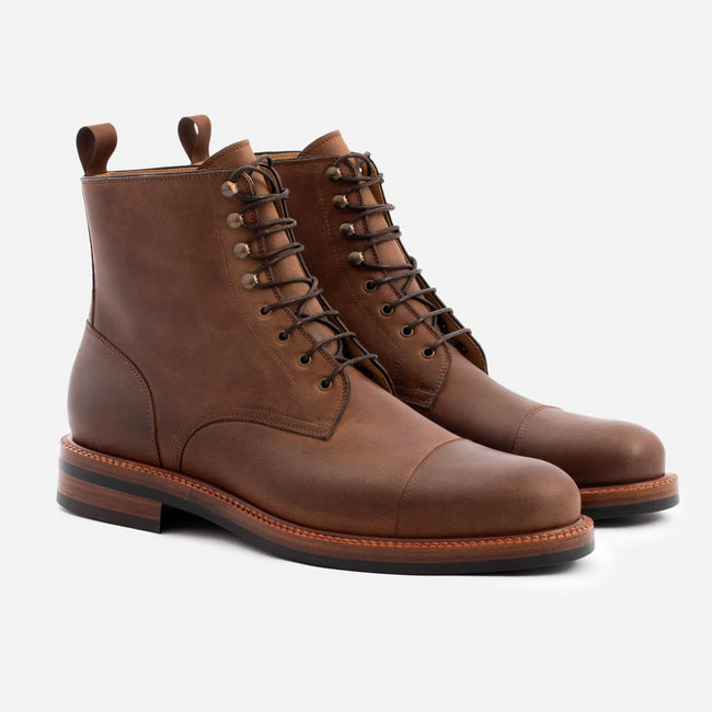 Dowler Cap-toe Boot - Pull-Up Leather - Walnut